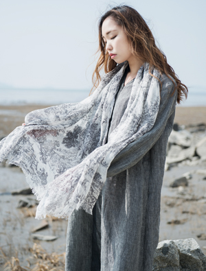 스카프 AFCZ310 / 원피스 AHDO230 린넨93 폴리7